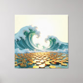 Goldene Sturmflut des Schicksals Leinwanddruck (Vorderseite)