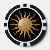 Goldene Sun Poker Chip (Vorderseite)