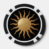 Goldene Sun Poker Chip (Rückseite)
