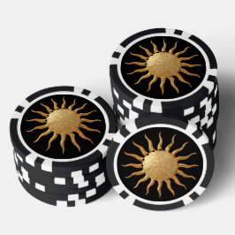 Goldene Sun Poker Chip
