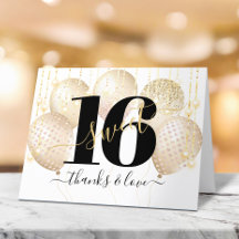 Goldene Sweet 16 Geburtstagsballons Moderne Luxus