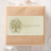 Goldene Swirl auf Stein mit Stars Save the Date (Insitu)