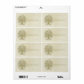 Goldene Swirl auf Stein mit Stars Save the Date (Vorne)