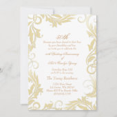 Goldene Swirl - Einladung zum 50. Hochzeitstag (Vorderseite)