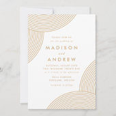 Goldene Swirl-Hochzeit Einladung (Vorderseite)