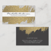 Goldene Swirl-Muster-Variante Visitenkarte (Vorne/Hinten)