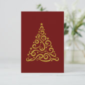 Goldene Swirl Weihnachtsbaum (Stehend Vorderseite)