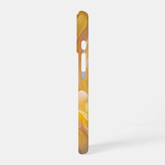 Goldene Symphonie aus blühenden abstrakten Blütenb iPhone 16 Hülle (Linke Seite)