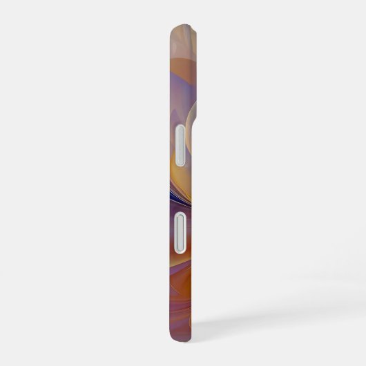 Goldene Symphonie aus blühenden abstrakten Blütenb iPhone 16 Hülle (Rechte Seite)