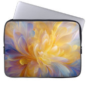 Goldene Symphonie blühender abstrakter Blütenblätt Laptopschutzhülle (Vorderseite)