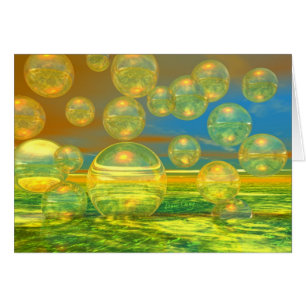 Goldene Tage - Gelb-u. Azurblau-Ruhe-Karte