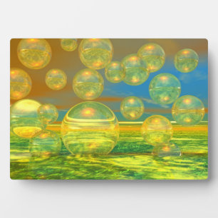 Goldene Tage - Gelbe und Azure Ruhe Fotoplatte