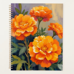 Goldene Tagetes Aquarell Blumen Floral Planer