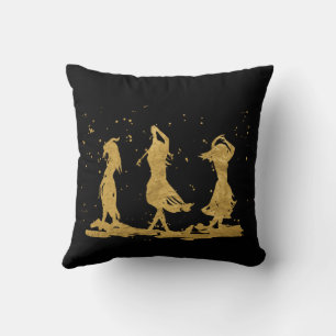 Goldene tanzende Hexen Kissen