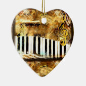 Goldene Tastatur Keramik Ornament (Rechts)