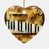 Goldene Tastatur Keramik Ornament (Hinten)