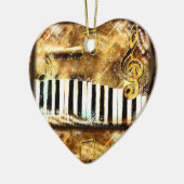 Goldene Tastatur Keramik Ornament (Links)