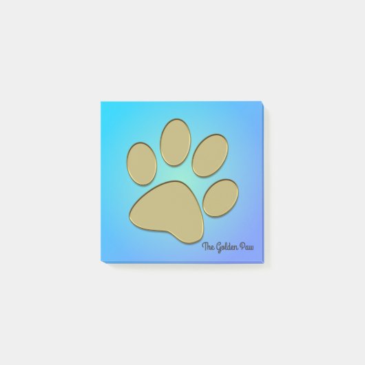 goldene Tatze - Posten-Es-Anmerkungen Auflage Post-it Klebezettel (Vorderseite)