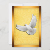 Goldene Tauben, die Einladung Wedding sind (Rückseite)