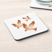 Goldene Tauben Getränkeuntersetzer (Linke Seite)