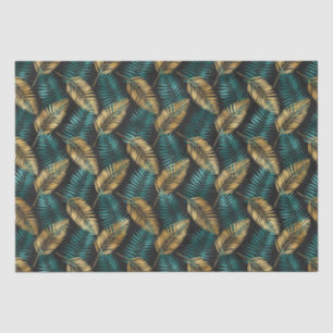 Goldene Teal-Palmblätter   Luxuriöser tropischer S Seidenpapier