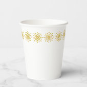 Goldene Teardrops Pappbecher (Rückseite)