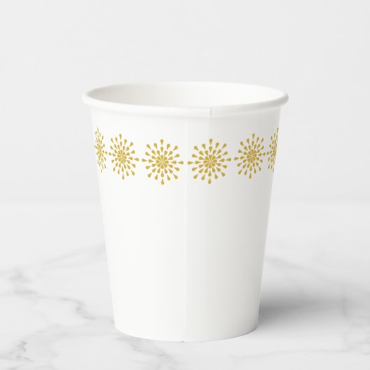 Goldene Teardrops Pappbecher (Rechts)