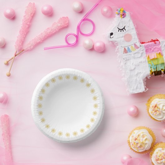 Goldene Teardrops Pappteller (Party)