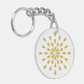 Goldene Teardrops Schlüsselanhänger (Vorderseite links)