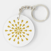 Goldene Teardrops Schlüsselanhänger (Rückseite)