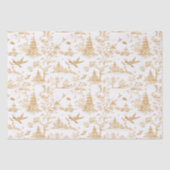 Goldene Tempel Chinoiserie Tiuuse Papier (Vorderseite)