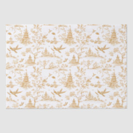 Goldene Tempel Chinoiserie Tiuuse Papier
