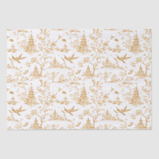 Goldene Tempel Chinoiserie Tiuuse Papier