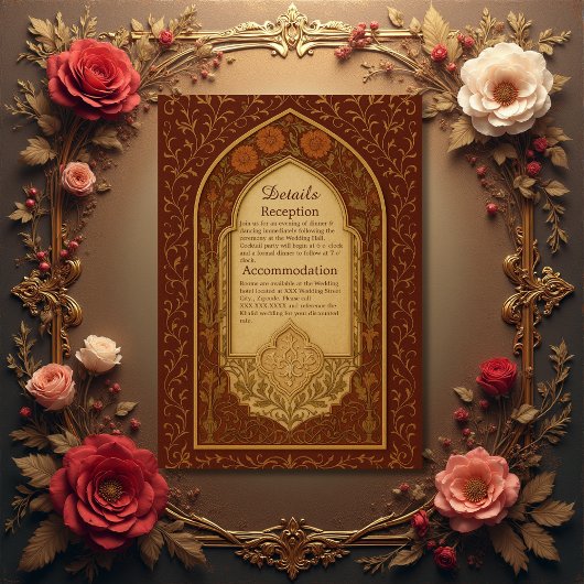 Goldene Terrakotta Albergo San Giorgio Begleitkarte