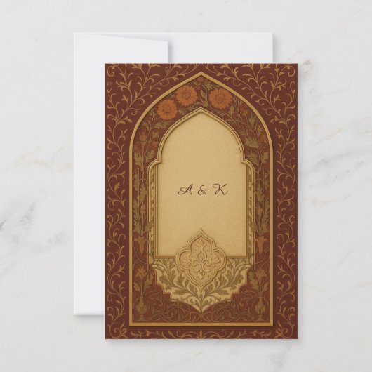 Goldene Terrakotta Albergo San Giorgio RSVP Karte (Rückseite)