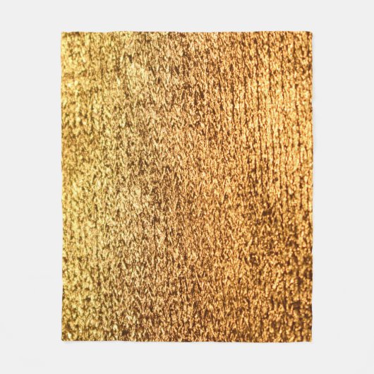 Goldene Textilien: glamouröser Makro-Hintergrund. Fleecedecke (Vorderseite)