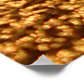 Goldene Textilien: glamouröser Makro-Hintergrund. Poster (Ecke)