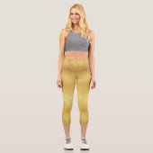 goldene Textur Capri Leggings (Vorderseite)
