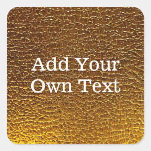 Goldene Textur Quadratischer Aufkleber