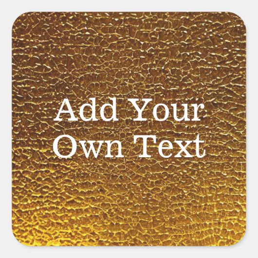 Goldene Textur Quadratischer Aufkleber (Vorderseite)