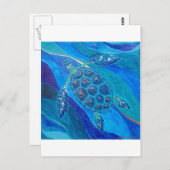 Goldene Thread Postkarte (Vorne/Hinten)