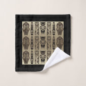 "Goldene Threads der Tradition": Badhandtuch Set (Waschlappen)