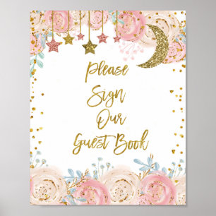 Goldene Tinkle Bitte unterzeichnen Sie unser Gäste Poster