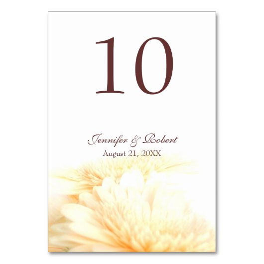 Goldene Tischnummer (Rückseite)