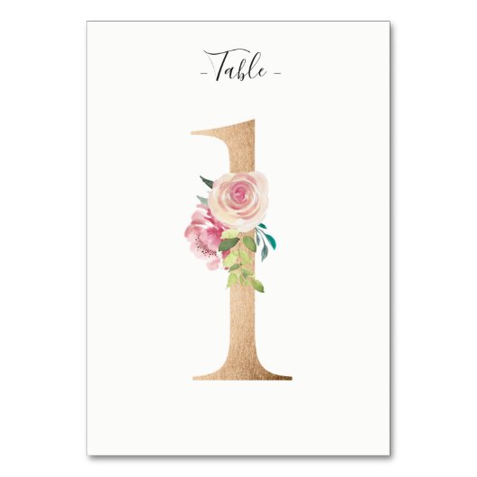 Goldene Tischnummer (Vorderseite)