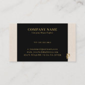 Goldene Töne Buchstaben O Blumendekoration Visitenkarte (Rückseite)