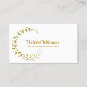 Goldene Töne flatternde Vögel Inspiration Design Visitenkarte (Vorderseite)