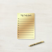 goldene Tore personalisiert Post-it Klebezettel (Auf Schreibtisch)