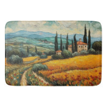 Goldene Toskana-Wildblumen-Landschaft