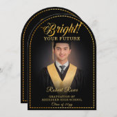 Goldene Touch Brighert deine Zukunft. Einladung (Vorne/Hinten)